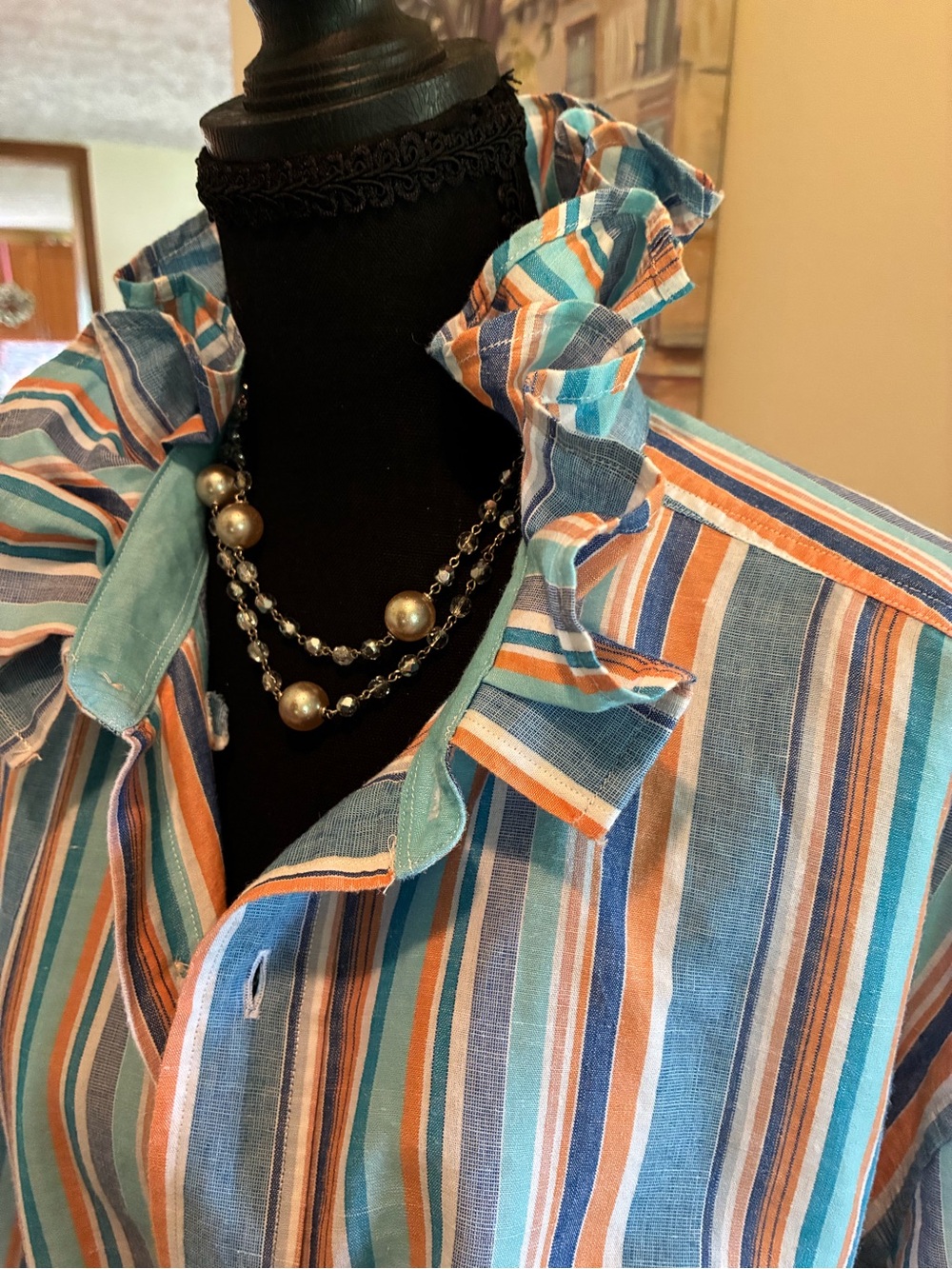 Nautica Multi-Color Striped Button-Down Shirt - Picture 3 of 6